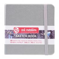 TAC Skizzenbuch 12x12 cm 140gr 80 Blatt Silber - #596941