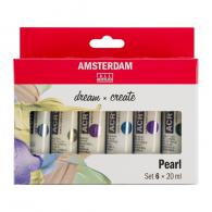 Talens Amsterdam Acrylfarbe Perlmutt-Set 6x20 ml - #597262