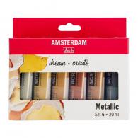 Talens Amsterdam Metallic-Acryl-Set 6x20 ml - #597626