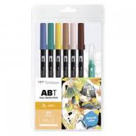 Tombow ABT Dual Brush Stiftset 6 Stück Manga Bird - #593913